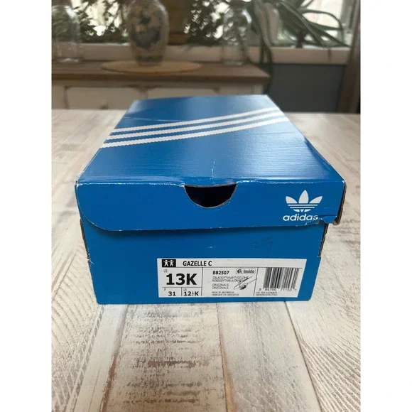 Adidas Gazelle Kids Sneakers Black White Suede Low Top Shoes BB2507 Size 13K - Picture 9 of 10